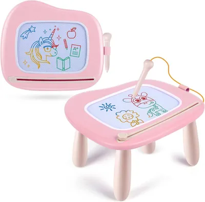 Produktbild von Magnetische Zeichentafel, hellrosa, mit Beinen, für Kleinkinder
