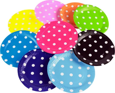 Produktbild von 100pcs 7" Mehrfarbig Platten Platten für Picknicks und Partys, Papier Geschirr Set für Kindergeburtstag