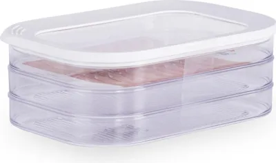 Obrázek produktu pro Rosti Mepal Modula 550/3, Krabice, Obdélníkový, 1,65 l, Průhledná, Bílá, Polyetylen, Styren-akrylonitril (SAN), 160 mm