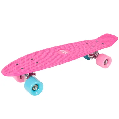 Zdjęcie produktu dla HUDORA Retro Skate Wonders, Penny board (deskorolka), Różowy, Plastik, Monochromatyczny, 100 kg, Cyjan, Różowy