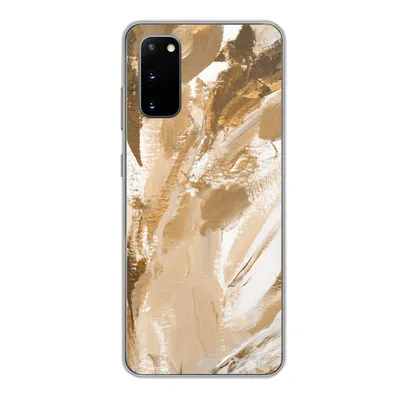 Produktbild von MuchoWow® Handyhülle Schutzhülle Hülle für Samsung Galaxy S20 Farbe - Gold - Beige Silikon Softcase Handy Hülle - Bild