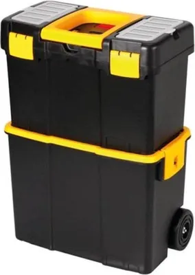 Immagine prodotto di Cassetta degli attrezzi in plastica con rotelle, altezza 62 cm, cassetta in plastica