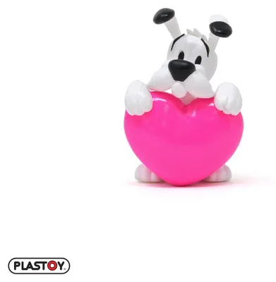 Productafbeelding van Asterix PVC-figuur, Idefix, roze hart, 4,5 cm