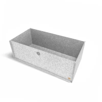 Produktbild von Aufbewahrungsbox CARGA Filz 35 x 68 x 24 cm ohne Deckel in hellgrau meliert