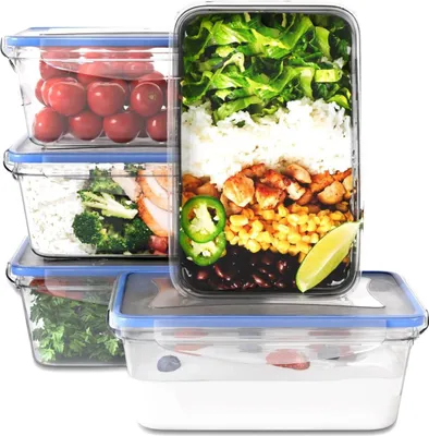 Produktbild von Lebensmittelaufbewahrungsboxen - Set von 5 - Spülmaschinen- und mikrowellenfest