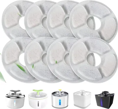 Ersatzfilter für Katzenbrunnen, 8 Stück, 2,0–2,5 l