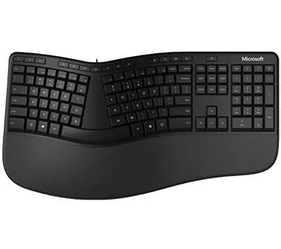 Produktbild von Microsoft Ergonomic Keyboard, Volle Größe (100%), USB, QWERTY, Schwarz
