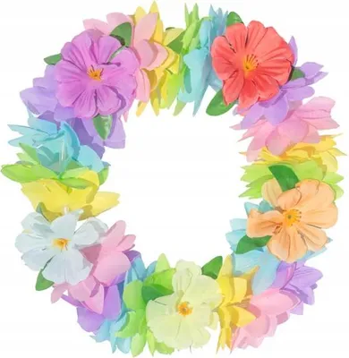 Immagine prodotto di Fascia Hawaii su cerchio elastico HAWAII Aloha Fiori colorati