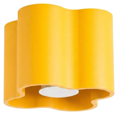Image de Plafonnier OVIO 1 jaune GU10 1xGU10 10W aluminium 10x12x12cm Sollux Lighting