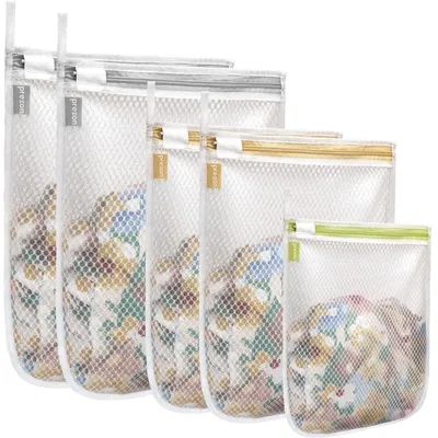 Produktbild von Netz-Wäschesäcke 5er Set (2x L, 2x M, 1x S) für Feinwäsche, Unterwäsche, BHs, Babykleidung