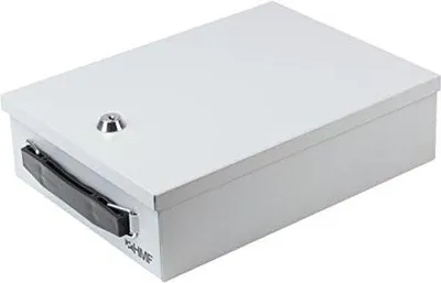 Produktbild von Famanu Dokumentenbox abschließbar - DIN A5, lichtgrau, 27 x 20,5 x 8 cm
