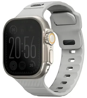 Image de Uniq Pasek Stride Apple Watch Series1/2/3/4/5/6/7/8/9/Se/Se2/Ultra/Ultra 2 42/44/45/49Mm Fkm Rubber Strap Szary/Chalk Grey