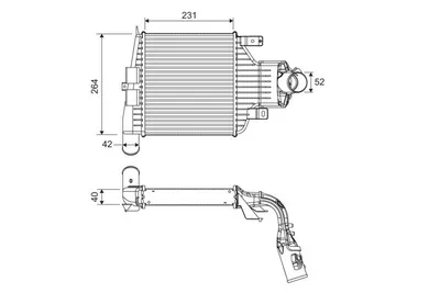 Produktbild von VALEO 818395 Ladeluftkühler LLK für OPEL ZAFIRA B (A05) Turbo Intercooler