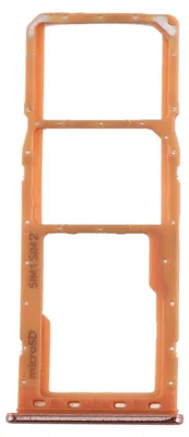 Produktbild von Dual Sim Karten Halter für Samsung Galaxy A20 A30 A50 Orange Card Tray Micro SD