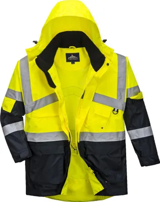 Produktbild von Portwest S760 2-farbige atmungsaktive Warnschutzjacke Yellow/Navy Gr. 4XL