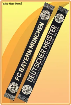 Produktbild von Schal Fanschal FC Bayern München Meisterschal Black Gold FCB Gr.