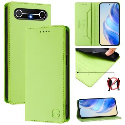Produktbild von Lederhülle für Tecno Pova Slim Hülle Flip Brieftasche Kartenfächern Ständer Schutzhülle Grün