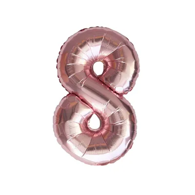 Produktbild von Oblique Unique 1x Folien Luftballon mit Zahl 8 Geburtstag Jubiläum Party Deko Ballon
