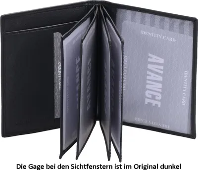 Produktbild von schwarze Ausweishülle buchform, Leder