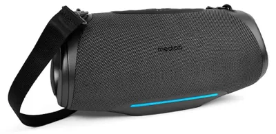 Image de MEDION P61762 Haut-parleur portable Bluetooth (batterie, Bass Boost, boîte à musique, effets lumineux RGB, protection contre l'eau IPX7 & robuste, powerbank intégré, 2X 25 W RMS) Anthracite