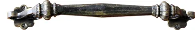 Produktbild von UHRIG Türgriff Ziehgriff aus massivem Stahl geschmiedet, für Haustür, Eingangstür, Schiebetür, Tor uvm. „Schloss“ Farbe: Antik Schwarz/Gold