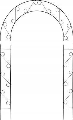 Obrázek produktu pro Růžový oblouk - Pergola Rankbogen z kovu - výška 240 cm - opora pro růže a rostliny - stabilní rám - černá barva