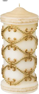 Produktbild von Zierkerze handverziert 25 x 11,5 cm