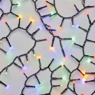LED vánoční řetěz – ježek, 6 m, venkovní i vnitřní, multicolor, časovač