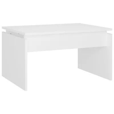 A white coffee table is shown against a white background.