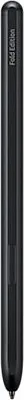 A black stylus pen on a white background.
