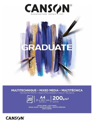 Produktbild von Canson Graduate, Kunstpapier, 200 g/m², 20 Blätter