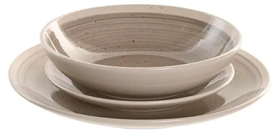 Obrázek produktu pro Nádobí Home ESPRIT Béžová šedá kamenina 18 kusů