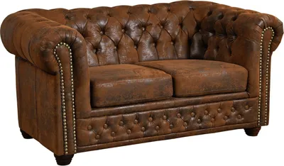 Produktbild von MASSIVMOEBEL24.DE Sofa 148x86x72 braun CHESTERFIELD