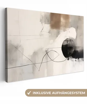 Produktbild von MuchoWow® - Leinwandbilder - Abstrakte Kunst - Grau - Industriell, Wandbild, Wanddeko Bilder Wohnzimmer, 120x80 cm