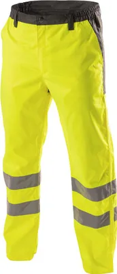 Produktbild von Warnschutzhose Herren gelb Gr. M Högert Technik, EN ISO 20471 Klasse 1, wasserdicht, reflektierend – ABENS Arbeitshose Warnkleidung