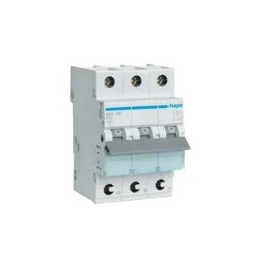 Immagine prodotto di Hager MBS340. Corrente nominale: 40 A. Tipo: tipo B, Quantità moduli (max): 3 moduli. Larghezza: 52,5 mm, Profondità: 70 mm, Altezza: 83,4 m