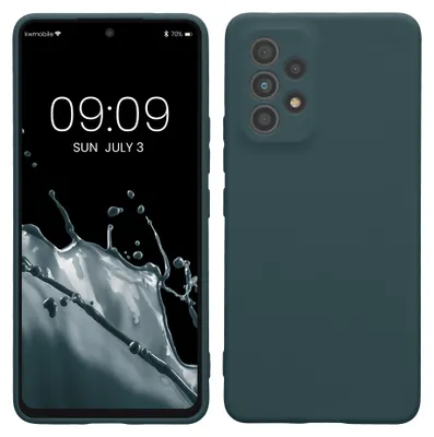 Produktbild von kwmobile Handyhülle für Samsung Galaxy A53 5G Hülle - weiches Handy Silikon Case - Schutzhülle Cover - Dunkler Schiefer