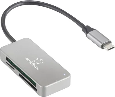 Produktbild von Renkforce RF-PCR-210 Externer Speicherkartenleser USB-C® (USB 3.2 Gen 1) Silber