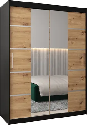Produktbild von Kleiderschrank, Schiebetürenschrank Schlafzimmer, Schrank mit Spiegel VERONA 4 150 cm