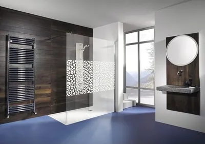 Produktbild von Walk In Duschwand Breuer Entra 120 cm Dekor Terrazzo weiß Profilfarbe chrom
