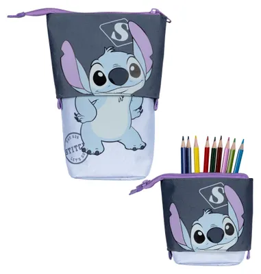 Immagine prodotto di Custodia e astuccio 2-in-1, Stitch, Disney, astuccio per bambini, bambine, colore viola