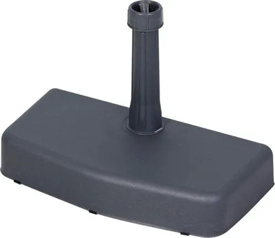 Produktbild von Famanu Parasolständer aus Beton und Kunststoff - Grau - 20kg - Ideal für Balkon