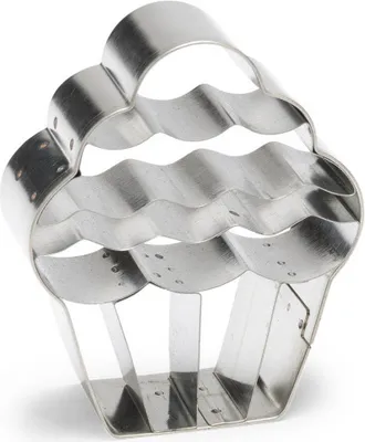Produktbild von hervorstehender Cupcake 7 cm Edelstahl silber