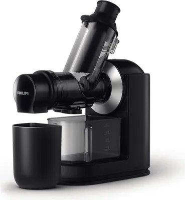 Immagine prodotto di Philips Viva Collection HR1889/70 Slow Juicer, spremiagrumi centrifugo, nero, LED, 100 RPM, 0,75 l, 1 l