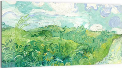 Produktbild von DEQOART Glasbild Echtglas 100x50 cm 'Wiesenmelodie' Wandbild Bild modern Deko