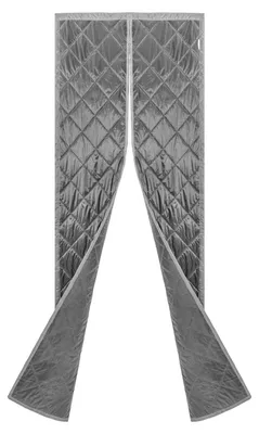 Produktbild von Magnetischer wärmeisolierender Türvorhang - Türschutz - 91,4 x 208,3 cm - Wind- und staubdicht - Wärme- und Kälteschutz - Magnetverschluss - Grau