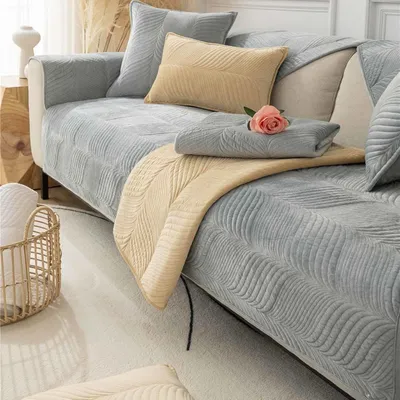 Produktbild von Sofabezug Ecksofa L-Form Wasserdicht Sofaschutz Rutschfest Hund Katze Couchbezug Ecksofa U-Form Decke Universal 3/2/4/1-Sitzer Sofa, #1-70x70cm