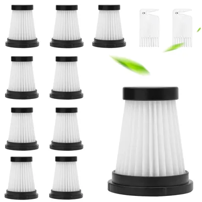 Productafbeelding van Wasbaar HEPA-filterset - 10 stuks - Vervangingsfilters voor handstofzuigers - 10 stuks