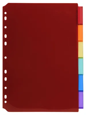 Image de Répertoire Exacompta PP translucide 6 pièces DIN A4 avec index et porte-étiquette