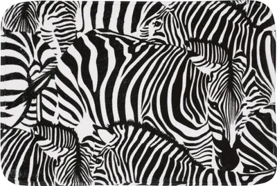 Produktbild von Kleine Wolke Badteppich ZEBRA Schwarz-Weiß 40 x 60 cm